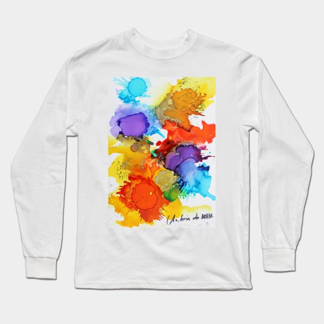 A touch of madness (happy art) Long Sleeve T-Shirt by mptresart